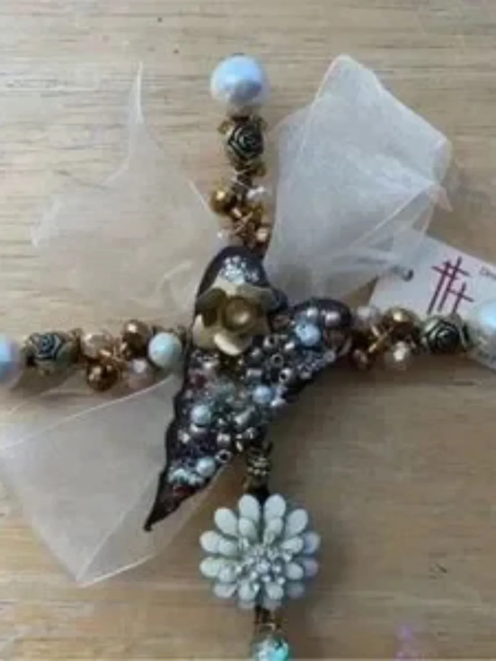 Handmade Beaded Nail Hanging Cross